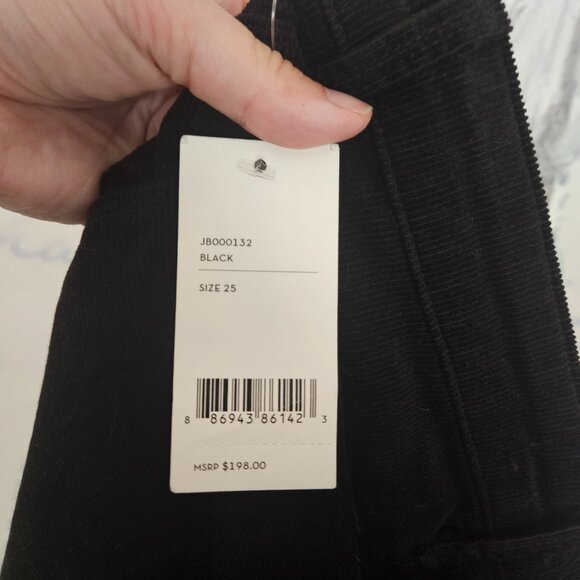 NWT J Brand Selena Bootcut Cropped Corduroy Jeans Pants Black Size 25 $198 - Picture 4 of 8